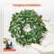 26 in Green Artificial Wreath with Eucalyptus Leaves Berries and Thorny Stems for Indoor Outdoor Decor